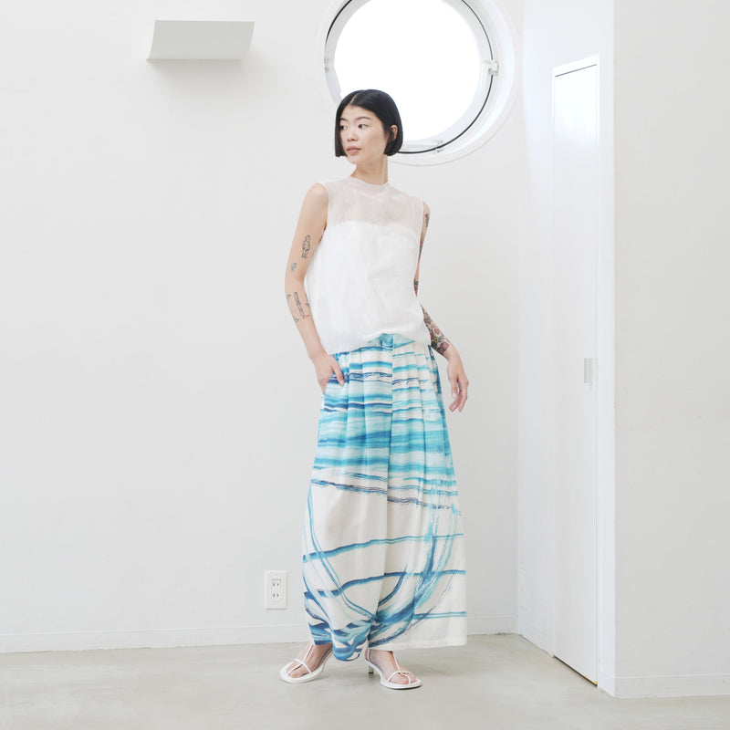 【予約商品｜7月上旬お届け】リネンワイドパンツ「ももこ」