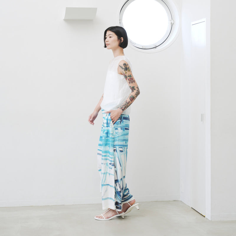 【予約商品｜7月上旬お届け】リネンワイドパンツ「ももこ」