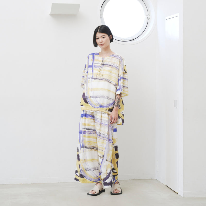 【予約商品｜7月上旬お届け】リネンワイドパンツ「ももこ」