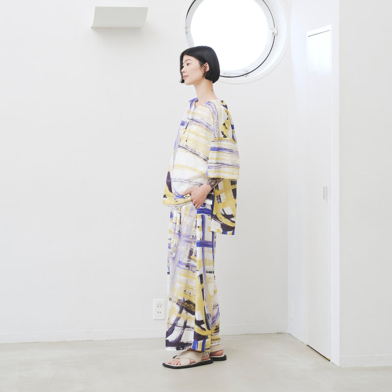 【予約商品｜7月上旬お届け】リネンワイドパンツ「ももこ」