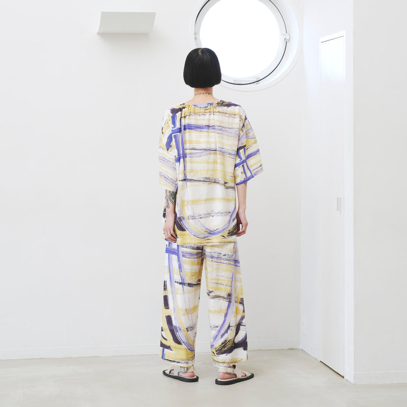 【予約商品｜7月上旬お届け】リネンワイドパンツ「ももこ」
