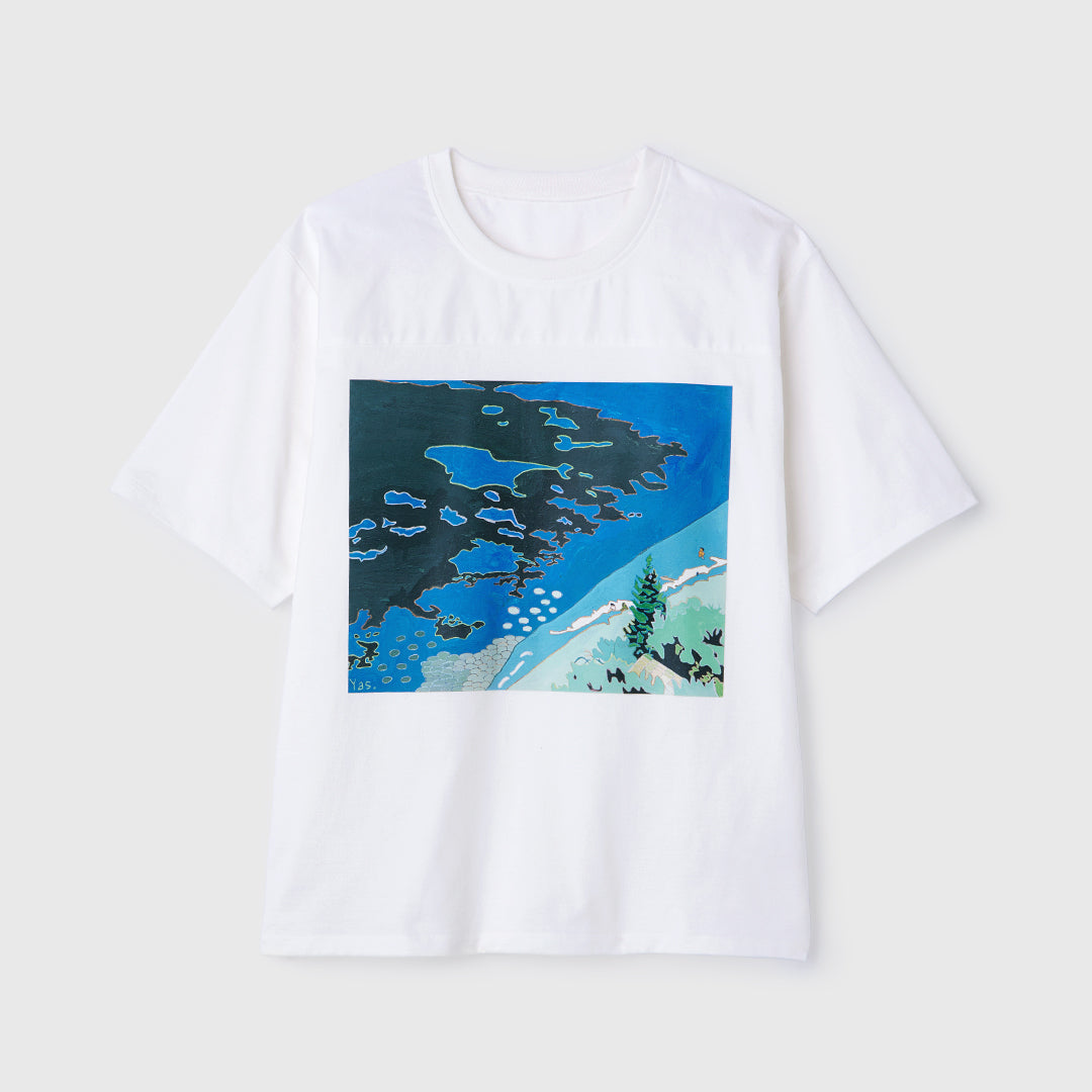 [Pre-order item | Delivery in early April] Limited edition T-shirt with serial number "Saint Stefan Island in the Adriatic" {Limited to 15 pieces}