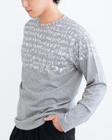 ロングスリーブTシャツ「marina-moji3」（グレー）
