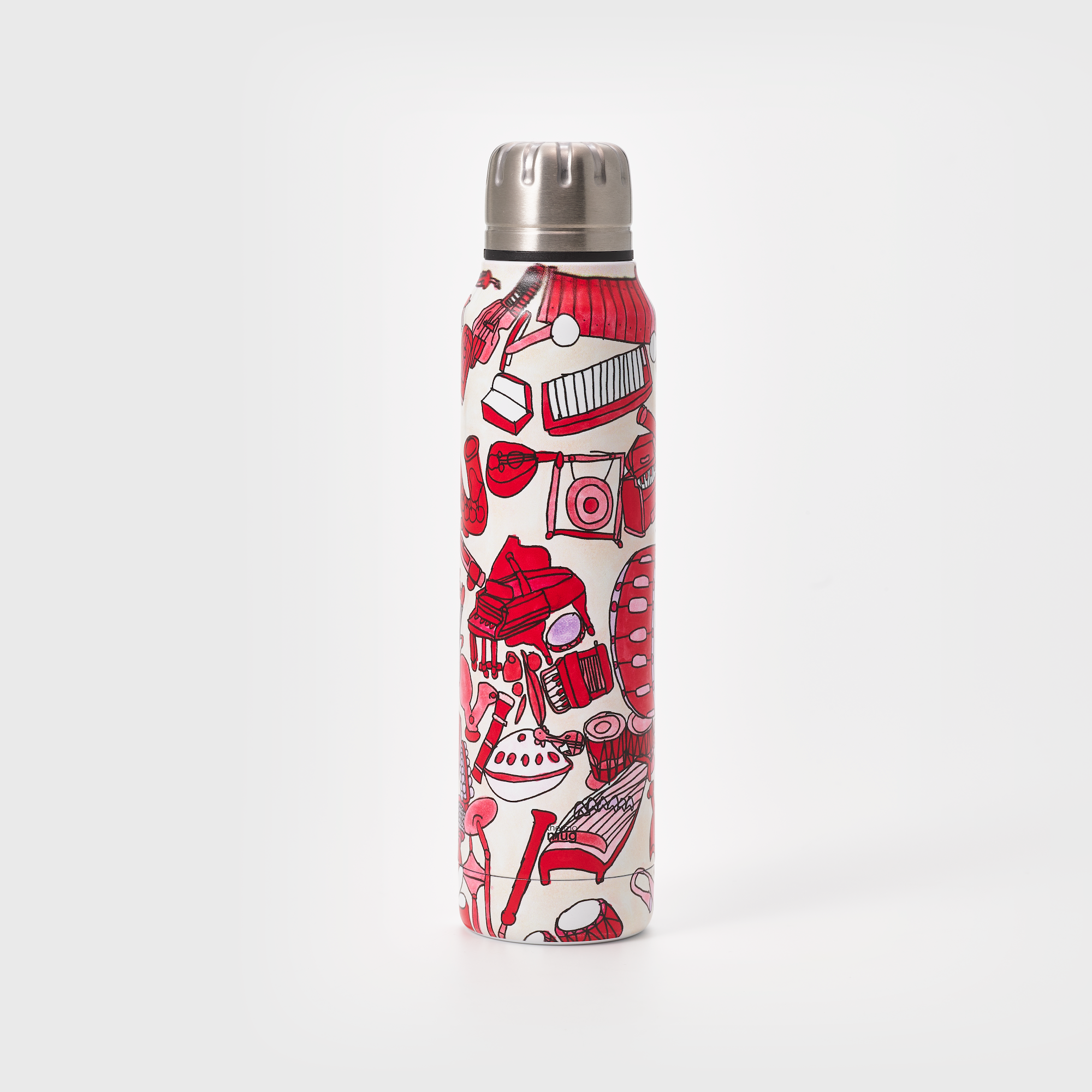 Water Bottle "Music Red"