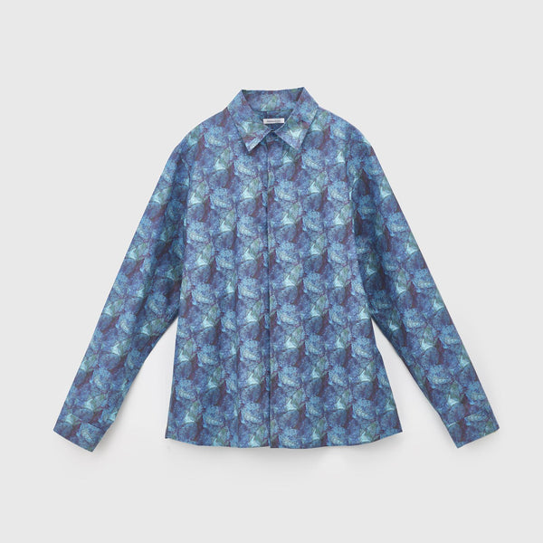 Classic Shirt "Leaf (blue)"
