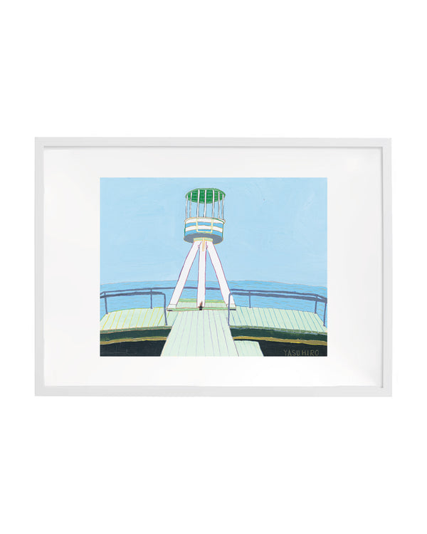 「スウェーデンの建物の灯台」原画作品
