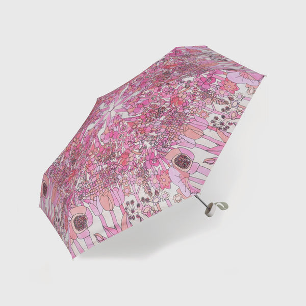 【HERALBONY｜Wpc.™ 】 アート遮光日傘 mini「Pink Flower」