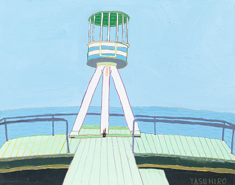 「スウェーデンの建物の灯台」原画作品