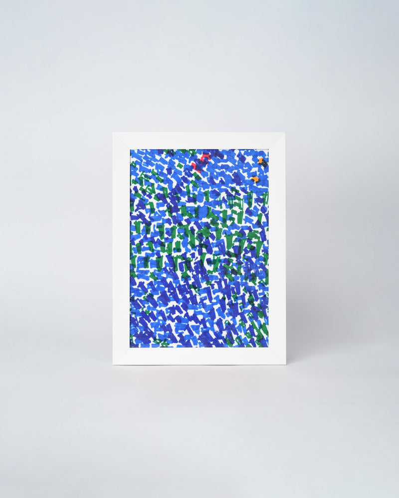 Midori Kudo"(Untitled)"(Blue) | Art Handkerchief