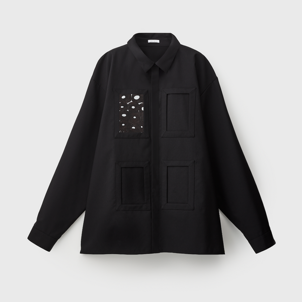 ISAIシャツ（ブラック）/ アートピース1枚付き「Kuromaru」