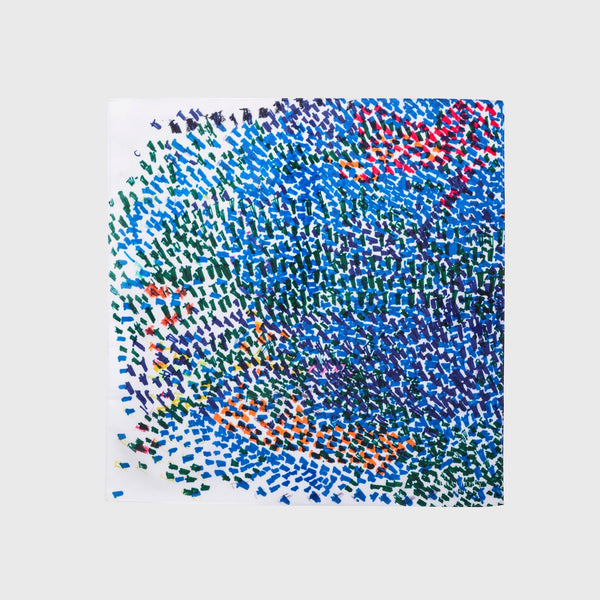 ￥ハンカチーフ「（無題）（青）」Midori Kudo