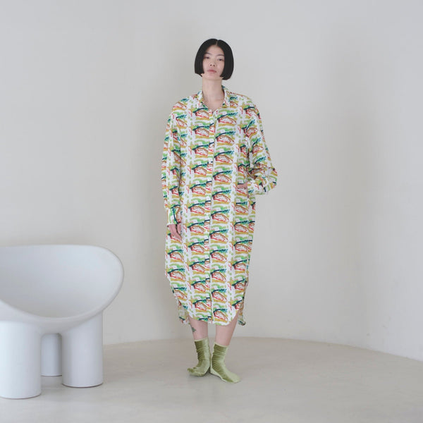 ￥シャツワンピース「けしき」Yoshie Hashimoto