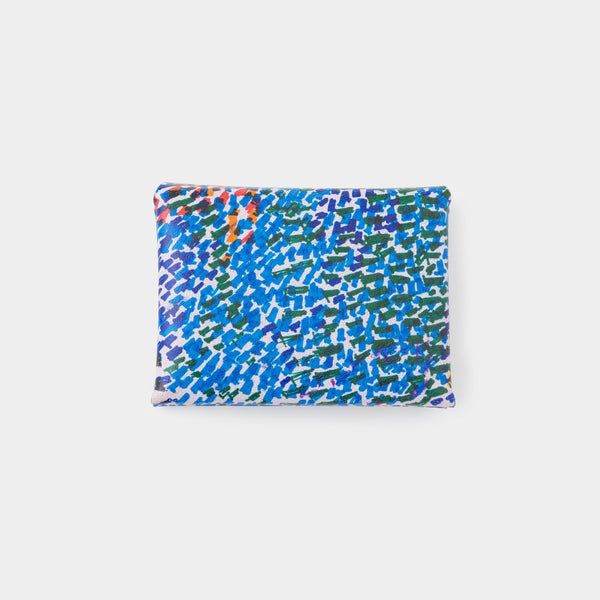 ￥レザーカードケース「（無題）（青）」（表面アート）Midori Kudo
