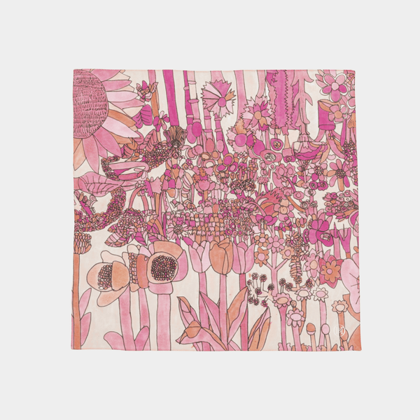 ￥ハンカチーフ「Pink Flower」Kanta Wajima