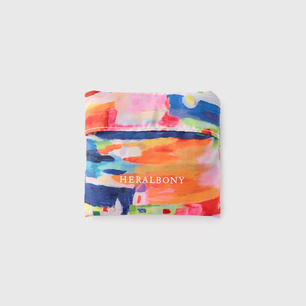 ￥ギフトセット サブバッグ（S）『ブダペストで朝食を』＆タオルハンカチ『恐竜時代』HERALBONY