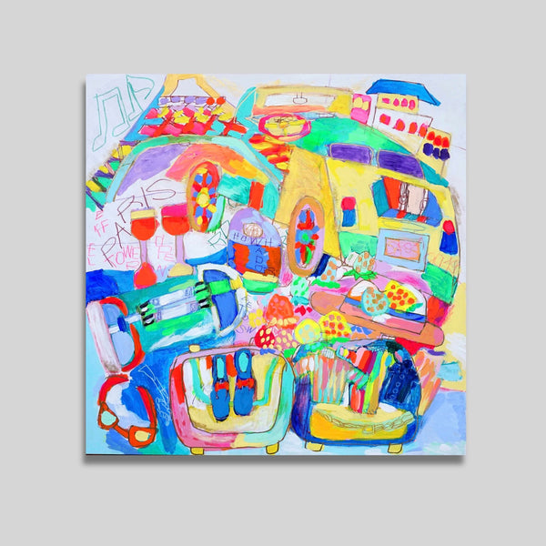 ￥「スーツケースの中には」原画作品Taisuke Kinugasa