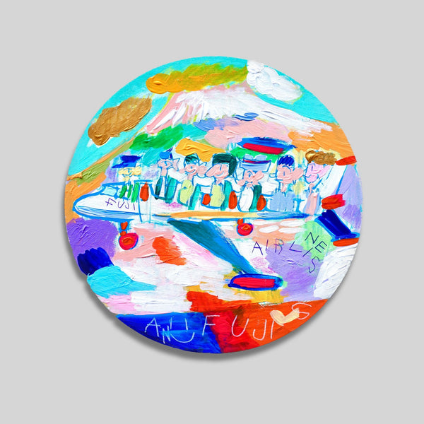 ￥「富士山と飛行機」原画作品Taisuke Kinugasa