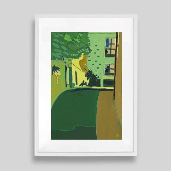 ￥「カサレスの中世の街」原画作品Yasuhiro Kobayashi