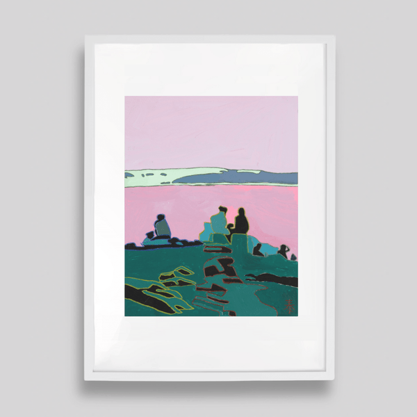 ￥「スニオン岬の夕陽」原画作品Yasuhiro Kobayashi