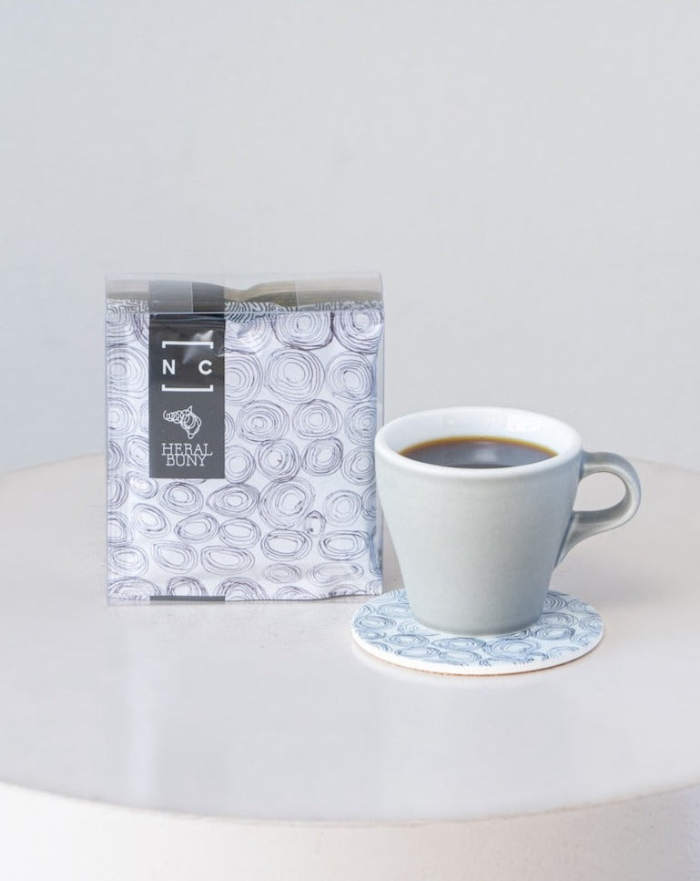 [Nagasawa COFFEE×HERALBONY] ドリップバッグコーヒー(4個) ＋ コースター(2個)セット「（無題）」