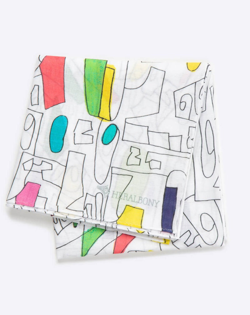 Satoru Kobayashi"Numbers"｜ Art Handkerchief